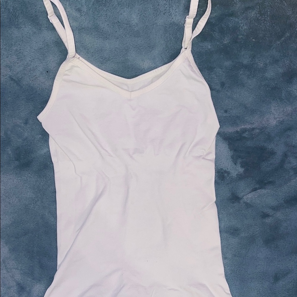 White Spaghetti Strap Tank Top